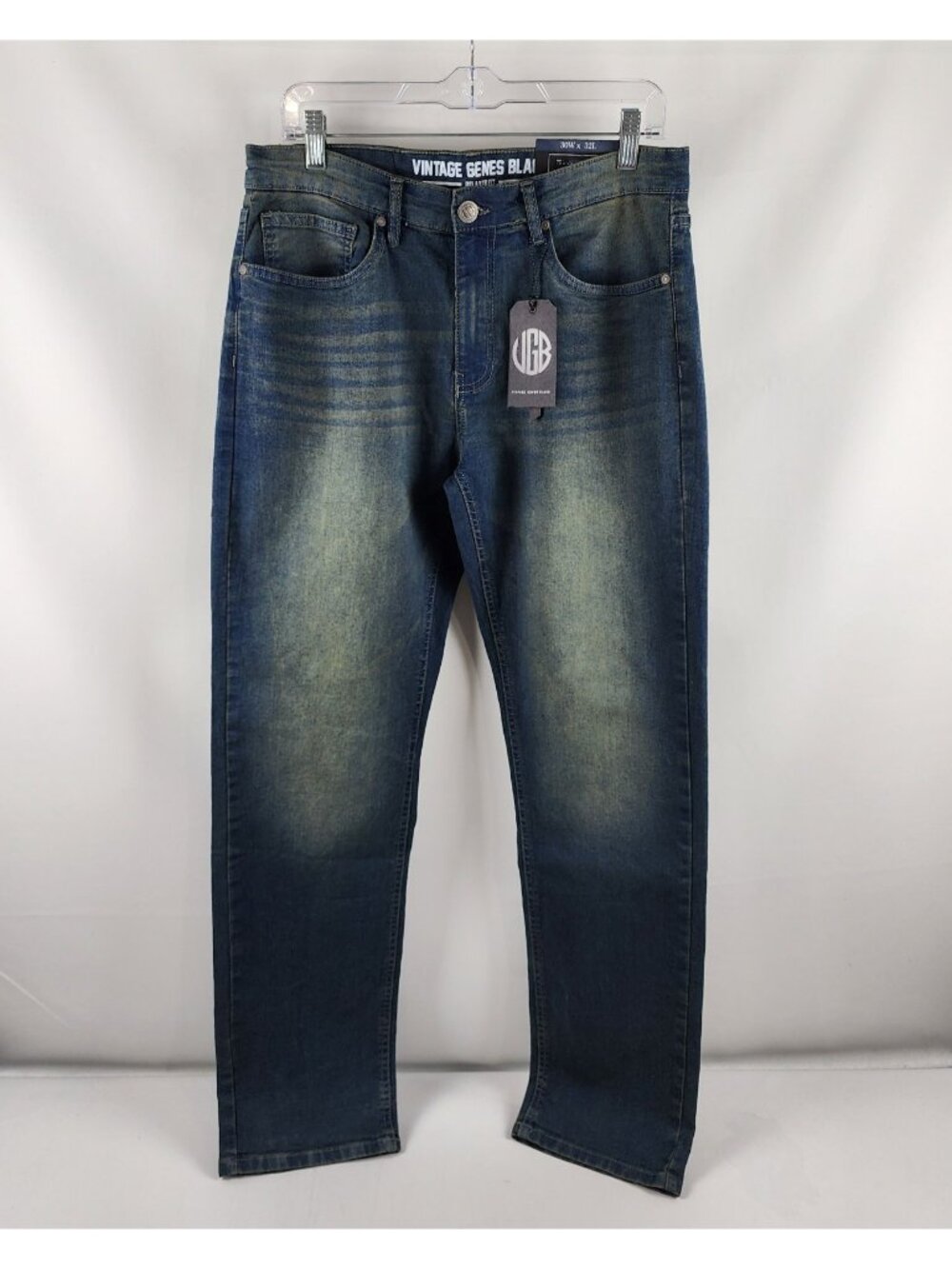 Vintage Genes Black Jeans Mens 30x32 Blue Relaxed Fit Denim NWT